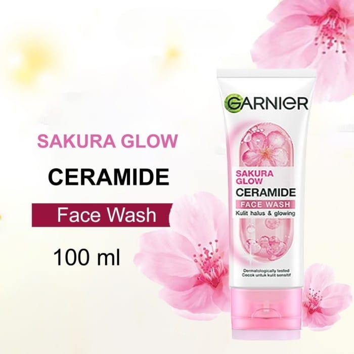 فوم شستشو صورت گارنیر مدل SAKURA GLOW حجم 100 میلی لیتر