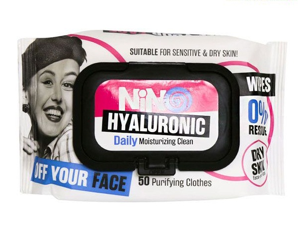 دستمال مرطوب نینو مدل HYALURONIC درب دار