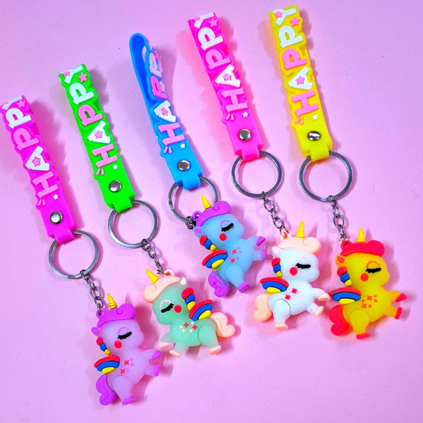 سر کلیدی عروسکی سیلیکونی طرح یونیکورن