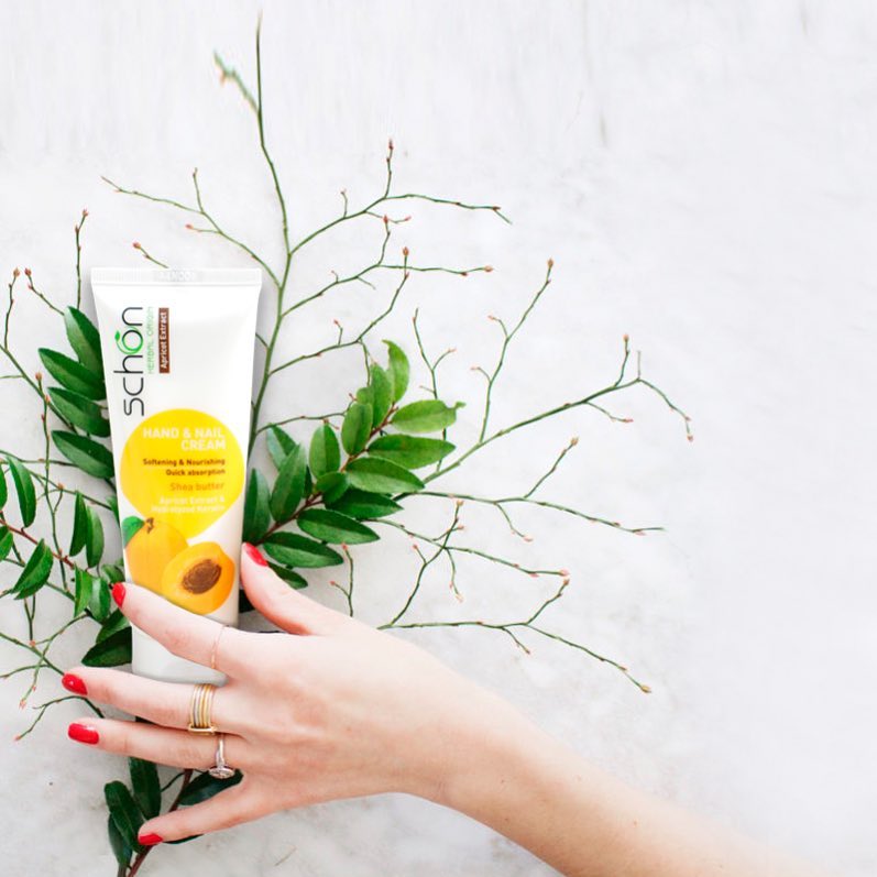 کرم تیوپی  دست و ناخن زردآلو شون