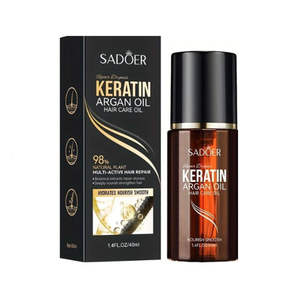 روغن مو تقویت کننده و ترمیم کننده آرگان و کراتین سادور حجم 40 میل