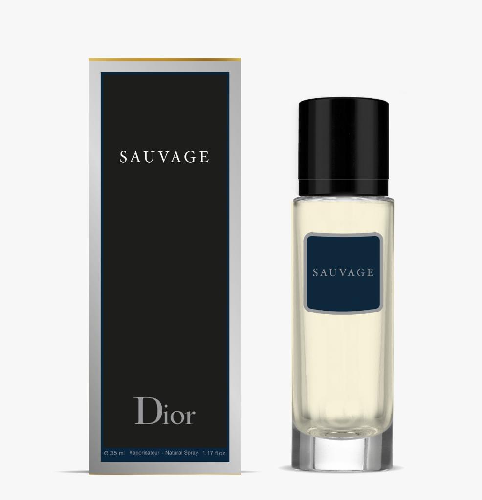 عطر جیبی مردانه پرستیژ مدل Sauvage Dior حجم 35 میلی لیتر