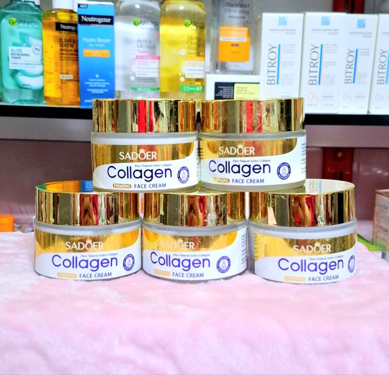 کرم صورت کلاژن ساز و ضدپیری سادور مدل شیشه ای  60 گرمی