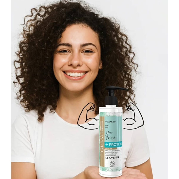 ماسک مو حجم دهنده و ویتامینه لیمپیو مناسب مو فر حجم 350 میلی لیتر(بدون آبکشی)