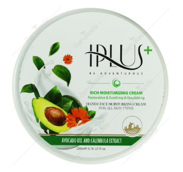 کرم مرطوب کننده قوی حاوی روغن آووکادو و عصاره کالاندولا آی پلاس 200 میلی لیتر