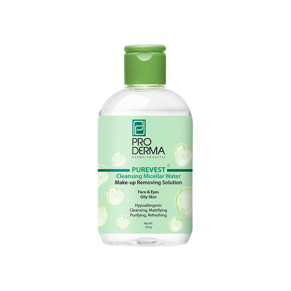 محلول پاک کننده آرایش پرودرما مناسب پوست چرب حجم 250 میلی لیتر