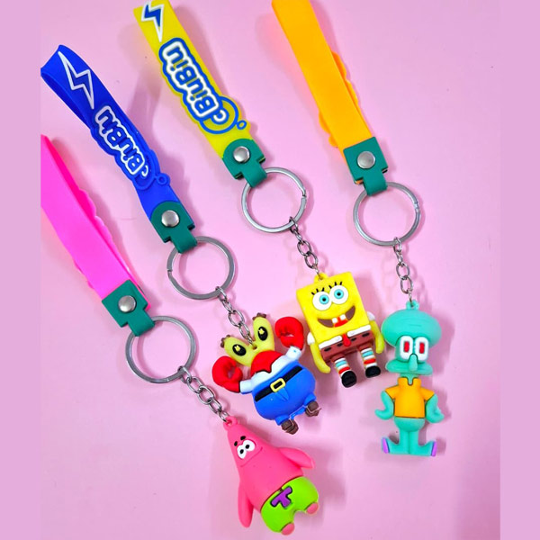 سرکلیدی سیلیکونی طرح باب اسفنجی